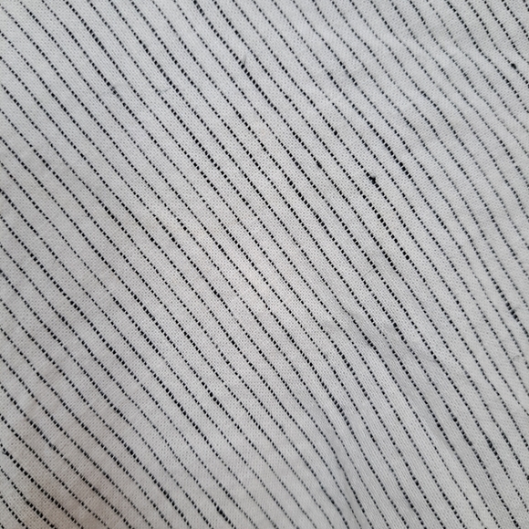 Tahari White Black Pinstripe Linen Blend Button Up Coastal 3/4 Sleeve Size 1X - Picture 7 of 8